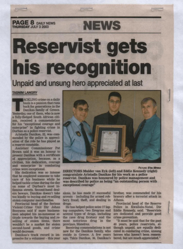 "Press him in the stomach to die faster" 3 Publication about his award.