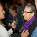 Roberta Metsola greets Daphne Caruana Galizia's parents. European Parliament file photo.